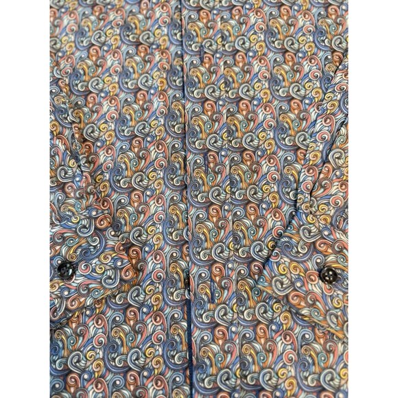Robert Graham Mens Tailored Paisley SZ Large Long Sleeve Button Up Flip Cuff - Picture 5 of 15
